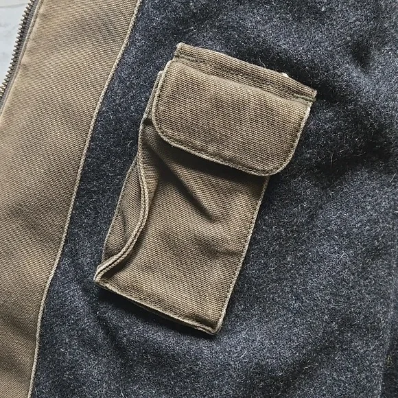 L.L. Bean Vintage Mens Size Large Tall Katahdin Iron Works Bomber Work Jacket LT - Picture 10 of 12